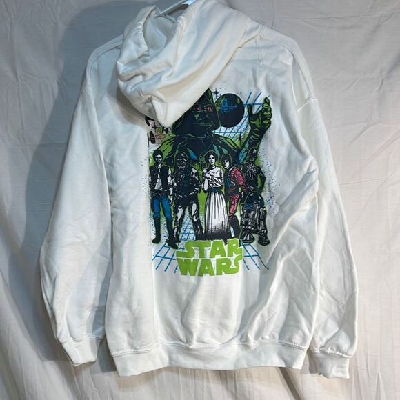 Star Wars White Character Group Hoodie pullover- Brand New- Men Medium‎ - Picture 1 of 6